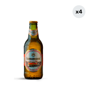 4x Cerveza Kunstmann Lager 4.3° Botella 330cc