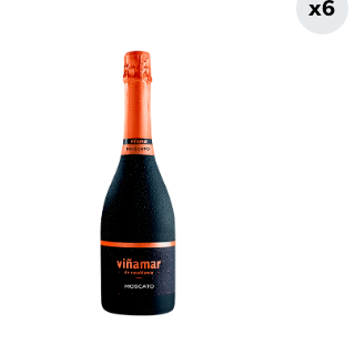 6x Espumante Viñamar Moscato 750cc