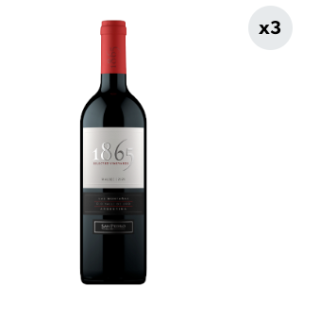 3x Vino 1865 Malbec 750cc