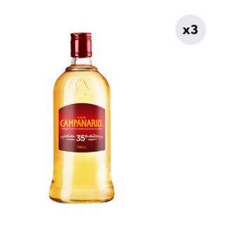 3x Pisco Campanario 35° 700cc