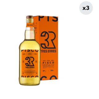 3x Pisco Tres Erres 35° 750cc