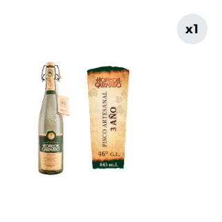 Pisco Horcón Quemado 3 Años 46° 645cc