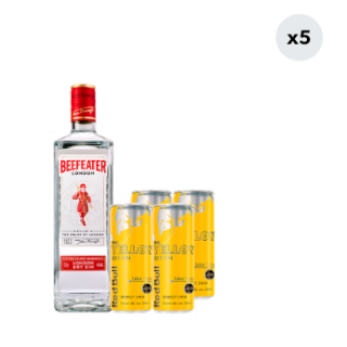 Pack Gin Beefeater London Dry 40° 750cc + 4 Red Bull Tropical 250cc