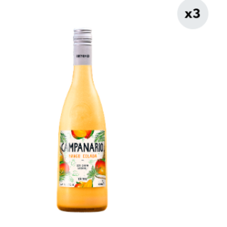 3x Cóctel Campanario Mango Colada 12° 700cc