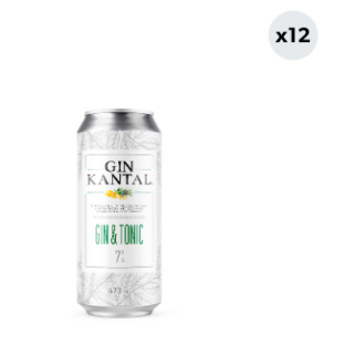 12x Cóctel Kantal Gin Tonic Lata 473cc