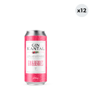 12x Cóctel Kantal Gin Berries Lata 473cc