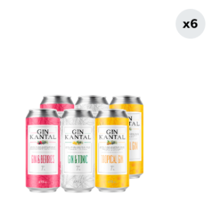 6x Cóctel Kantal Gin Variedades Lata 473cc