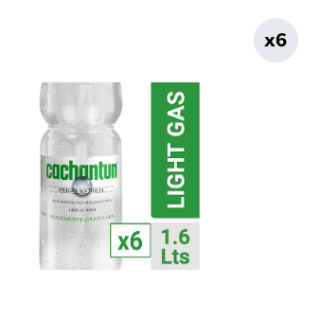 Pack 6 Aguas Mineral Cachantun Light Gas 1.6L