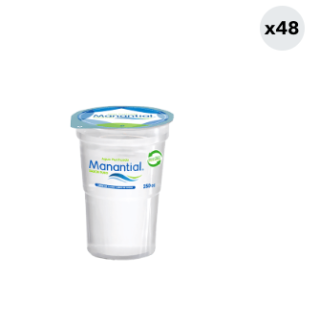 48x Vaso Con Agua Manantial 250cc