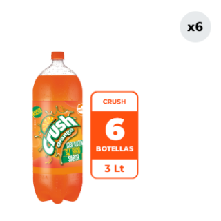 6x Bebida Crush Botella 3L