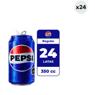 24x Bebida Pepsi Lata 350cc
