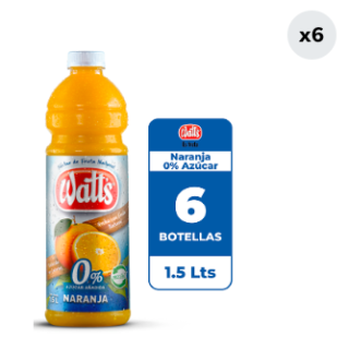 6x Néctar Watt's Naranja Sin Azúcar 1.5L