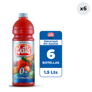 6x Néctar Watt's Tutifrutilla Sin Azúcar 1.5L