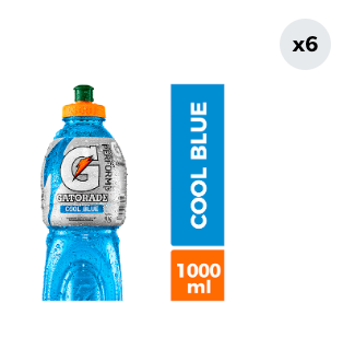 6x Bebida Isotónica Gatorade Cool Blue 1L