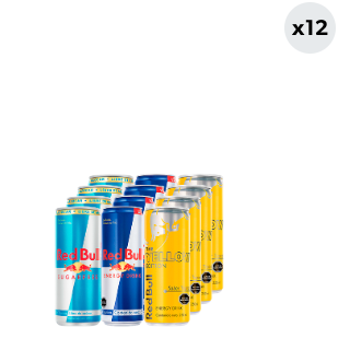 12x Bebida Energética Red Bull Variedades 250cc